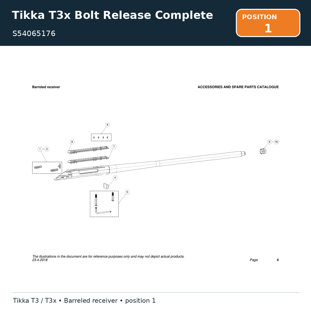 Tikka T3x Bolt Release Complete