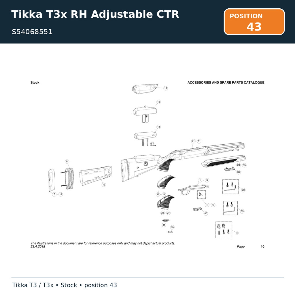 Tikka T3x RH Adjustable CTR