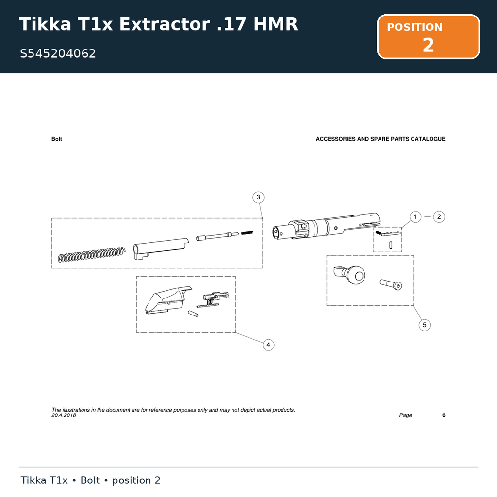 Tikka T1x Extractor .17 HMR