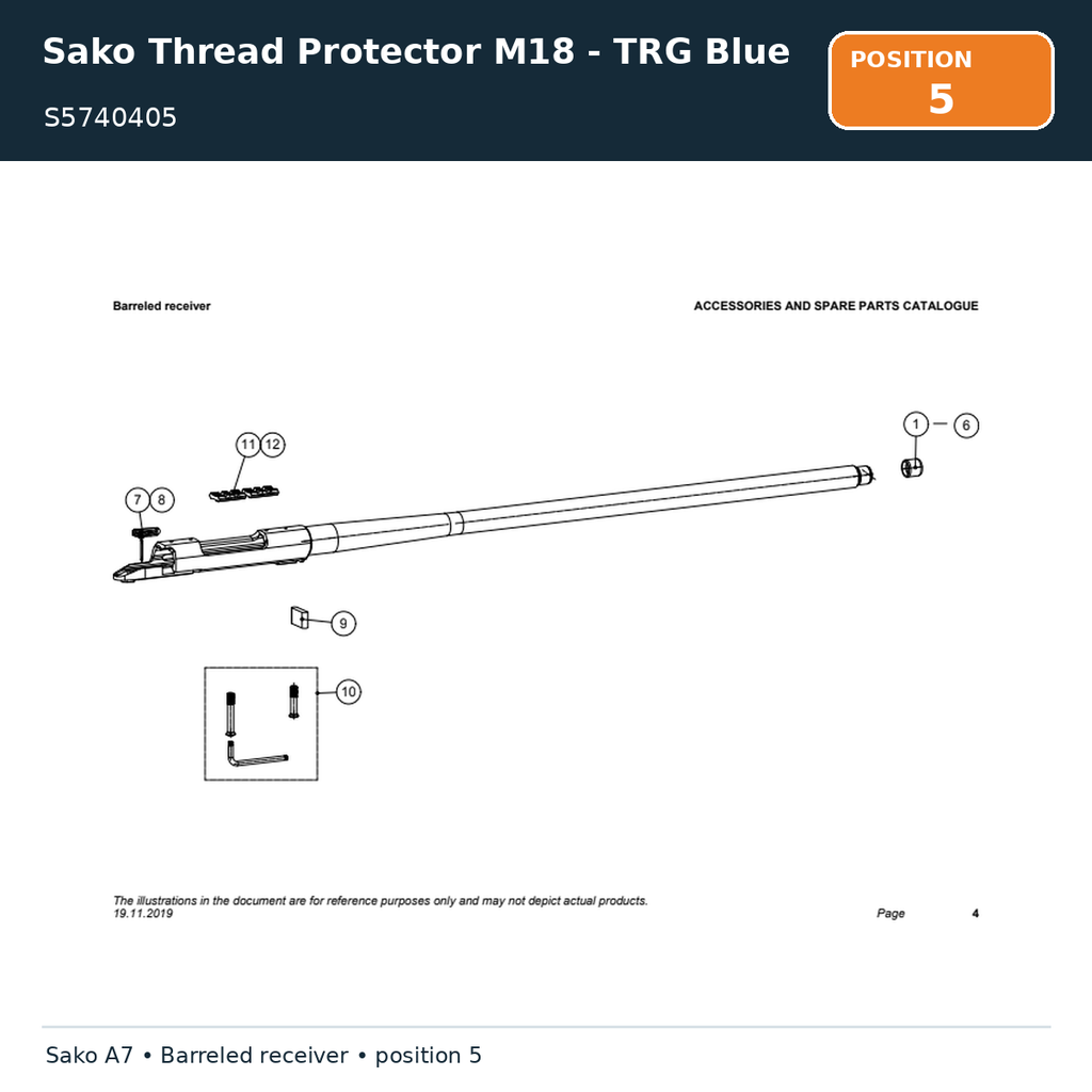 Sako Thread Protector M18 - TRG Blue