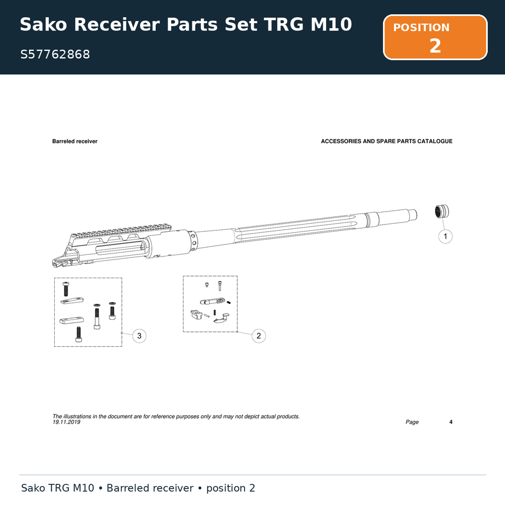 Sako Receiver Parts Set TRG M10