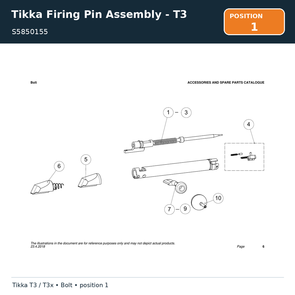 Tikka Firing Pin Assembly - T3
