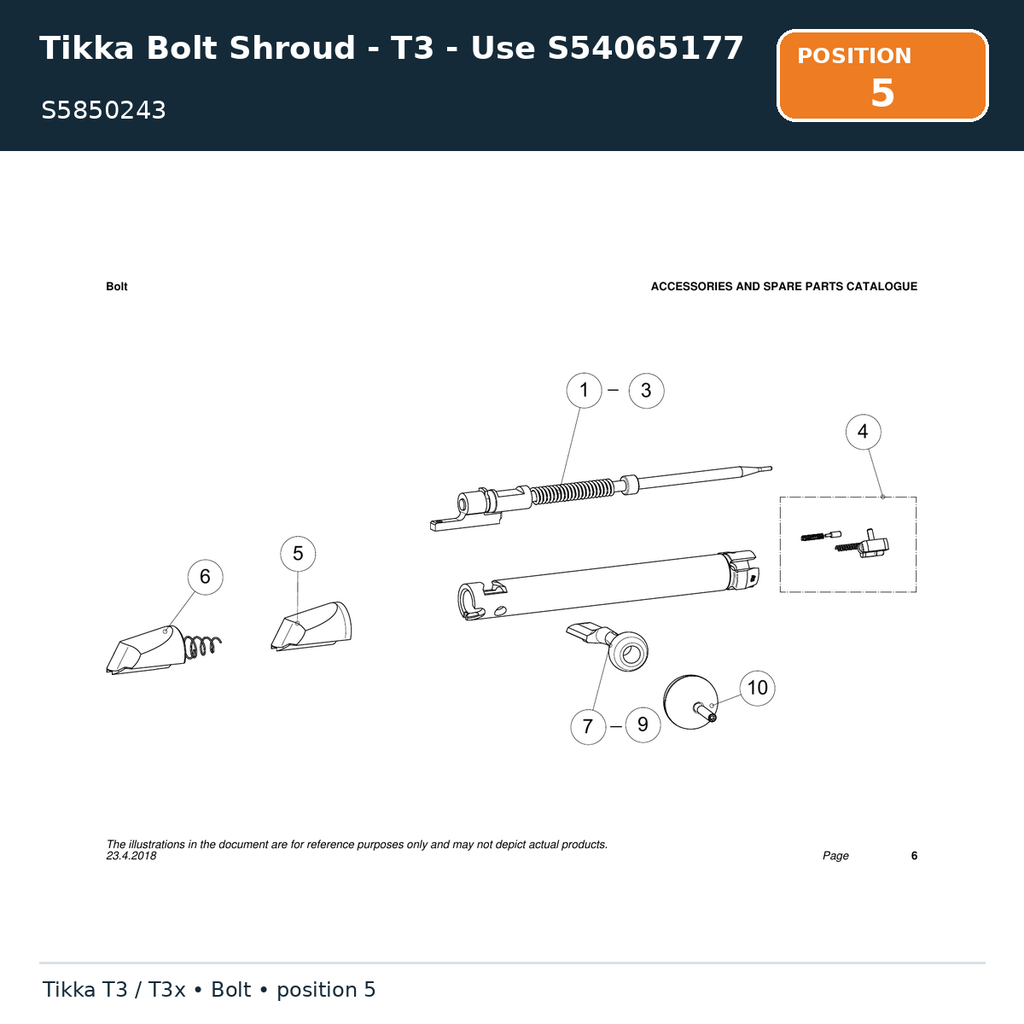 Tikka Bolt Shroud - T3 - Use S54065177