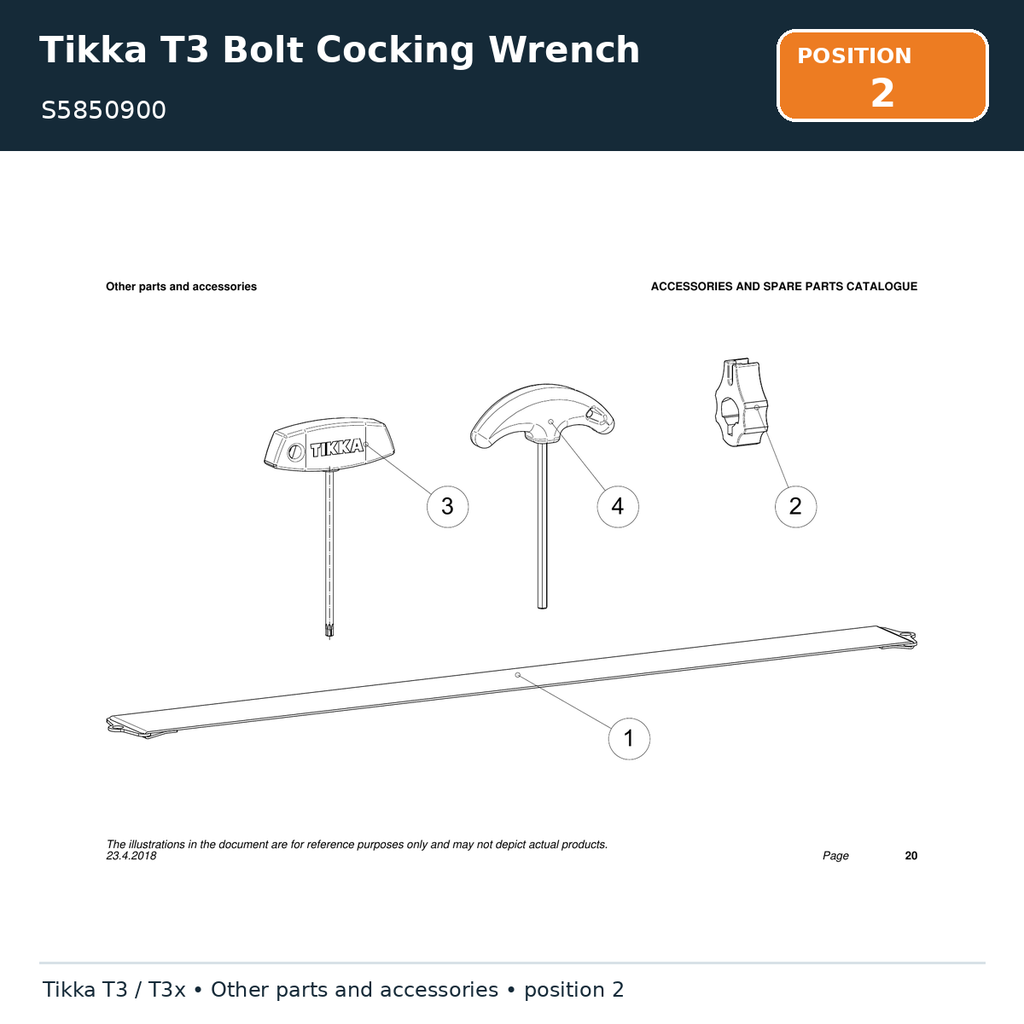 Tikka T3 Bolt Cocking Wrench