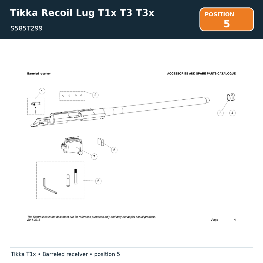 Tikka Recoil Lug T1x T3 T3x