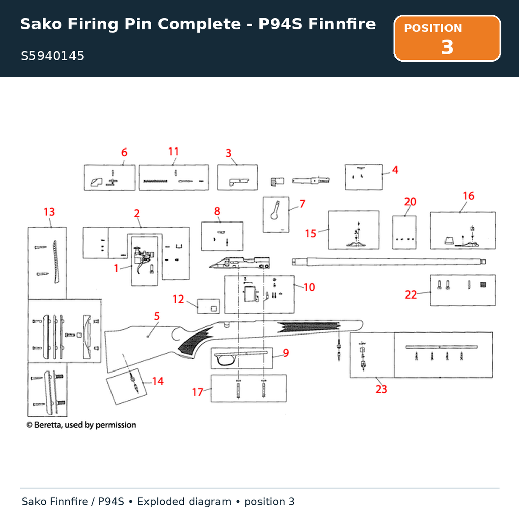 Sako Firing Pin Complete - P94S Finnfire
