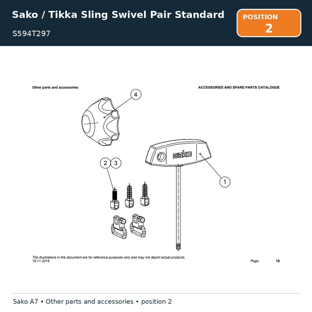 Sako / Tikka Sling Swivel Pair Standard