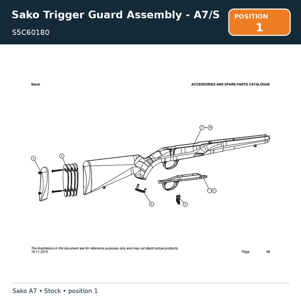 Sako Trigger Guard Assembly - A7/S
