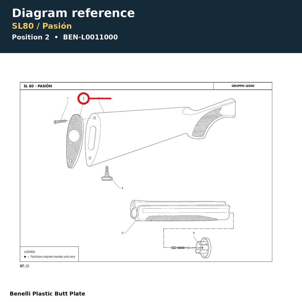 Benelli Plastic Butt Plate