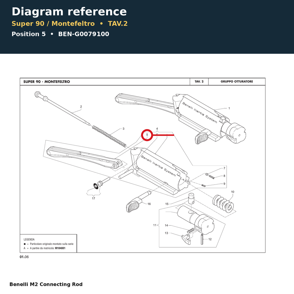 Benelli M2 Connecting Rod