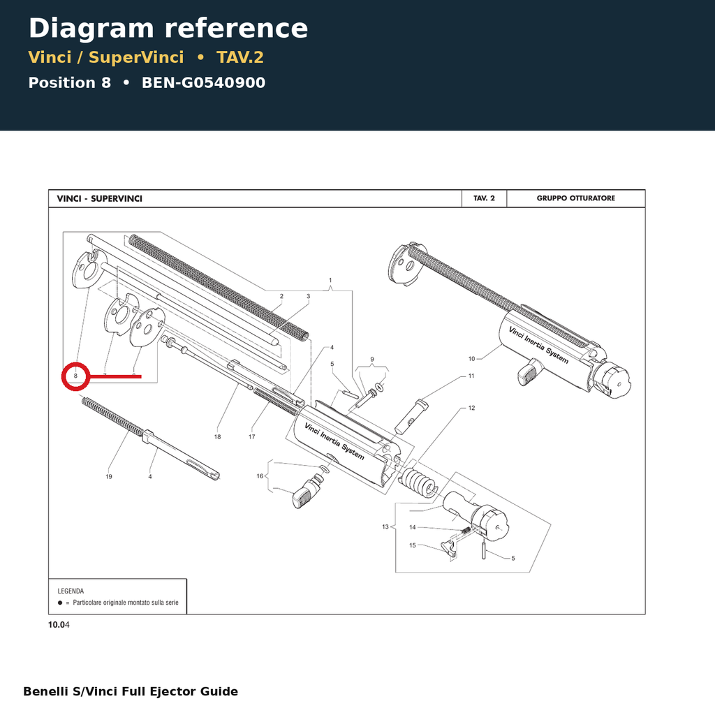 Benelli S/Vinci Full Ejector Guide