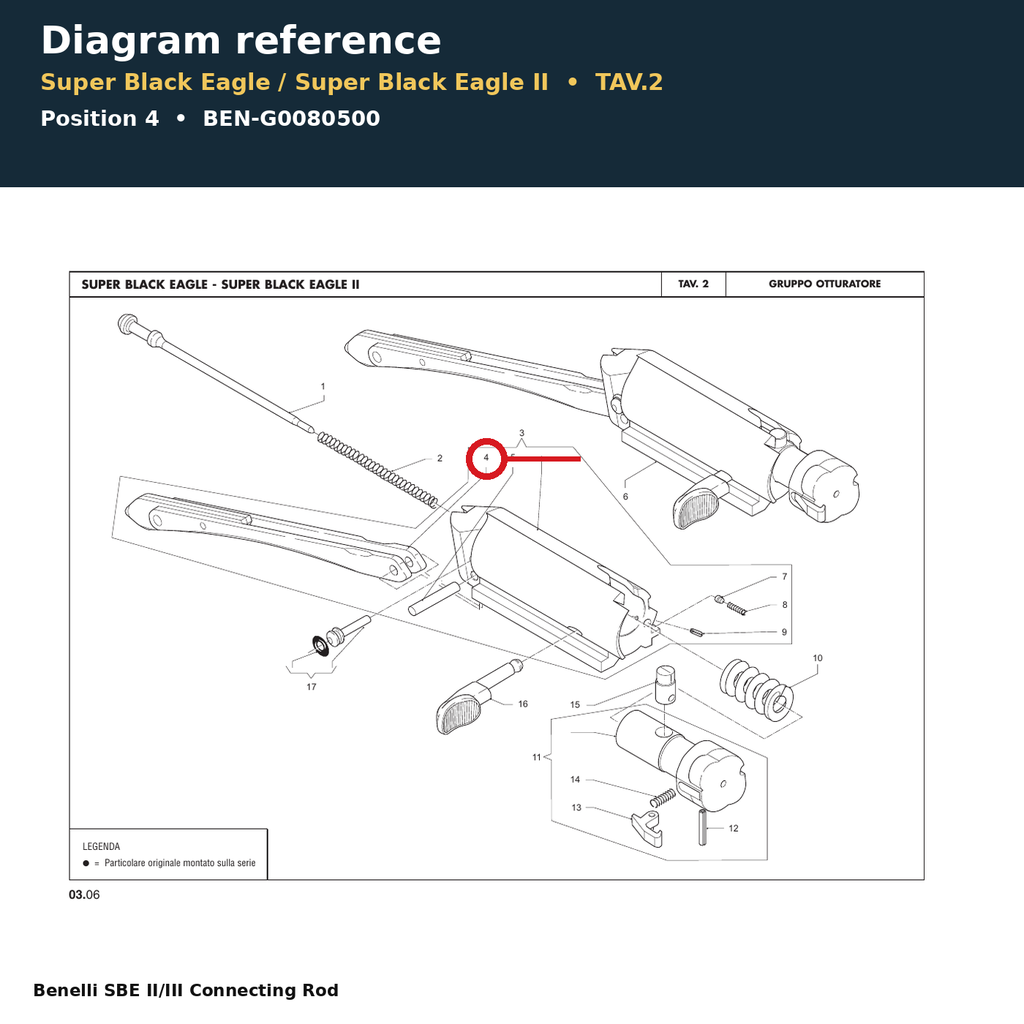 Benelli SBE II/III Connecting Rod