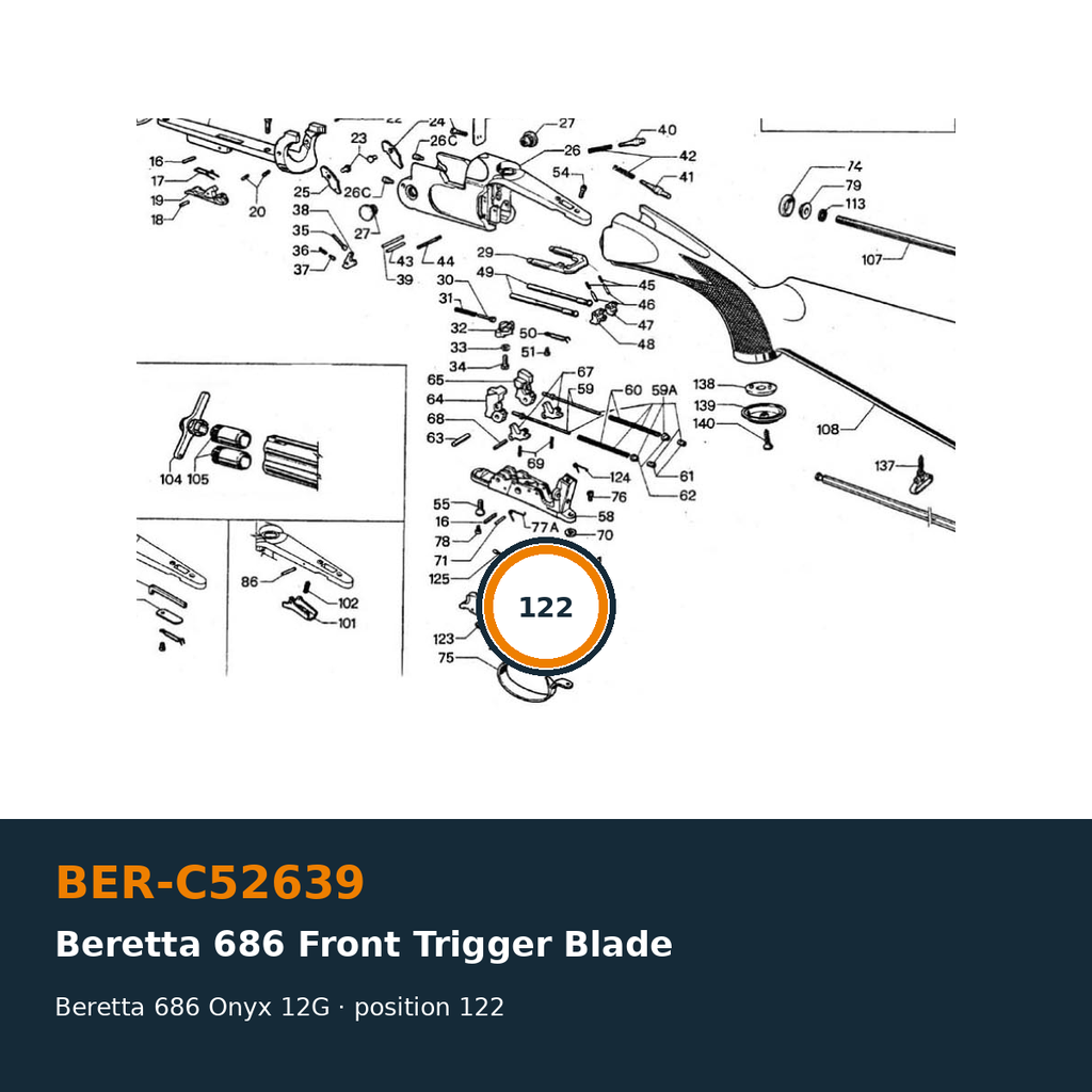 Beretta 686 Front Trigger Blade