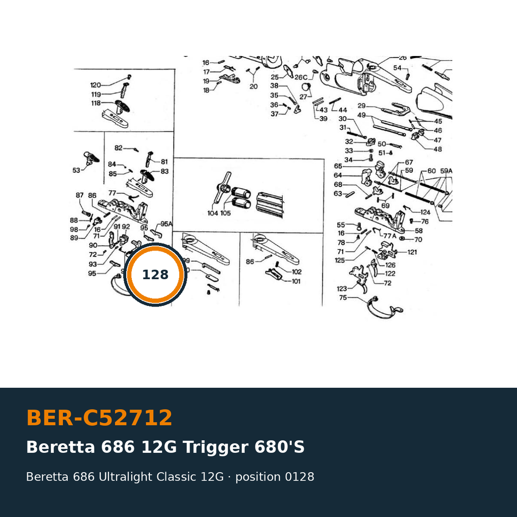 Beretta 686 12G Trigger 680 Series