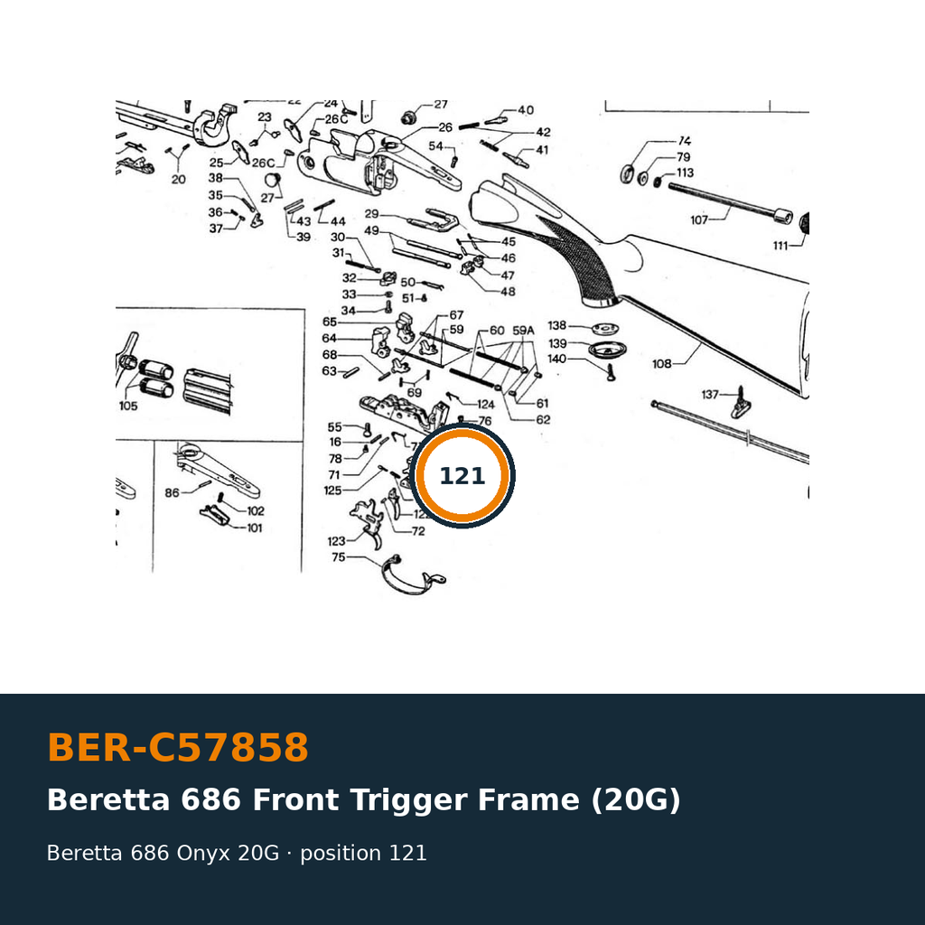 Beretta 686 Front Trigger Frame (20G)