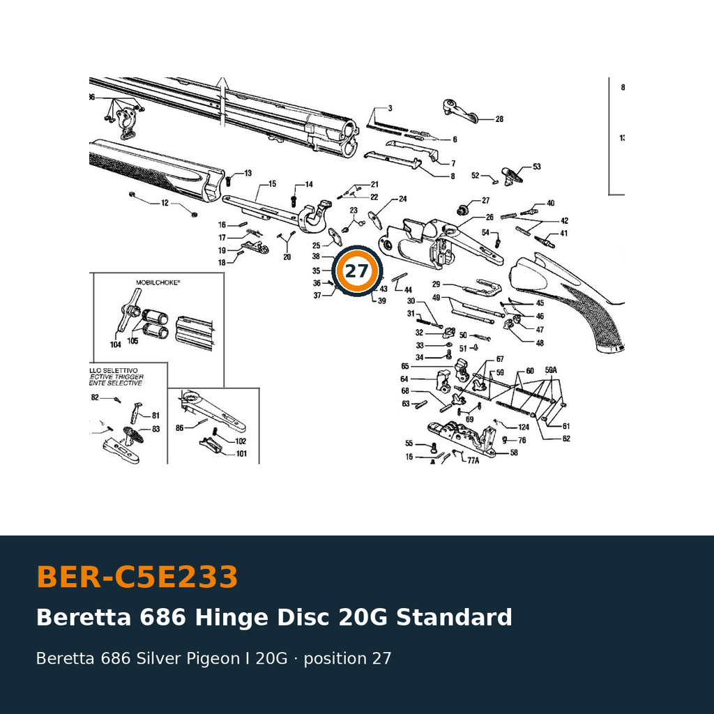 Beretta 686 Hinge Disc 20G Standard