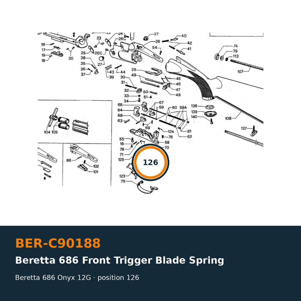 Beretta 686 Front Trigger Blade Spring