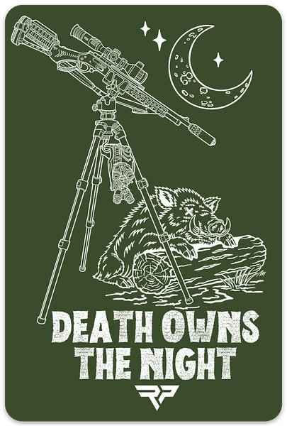 RPP Death Owns the Night Pig Hunt Slap Stickers
