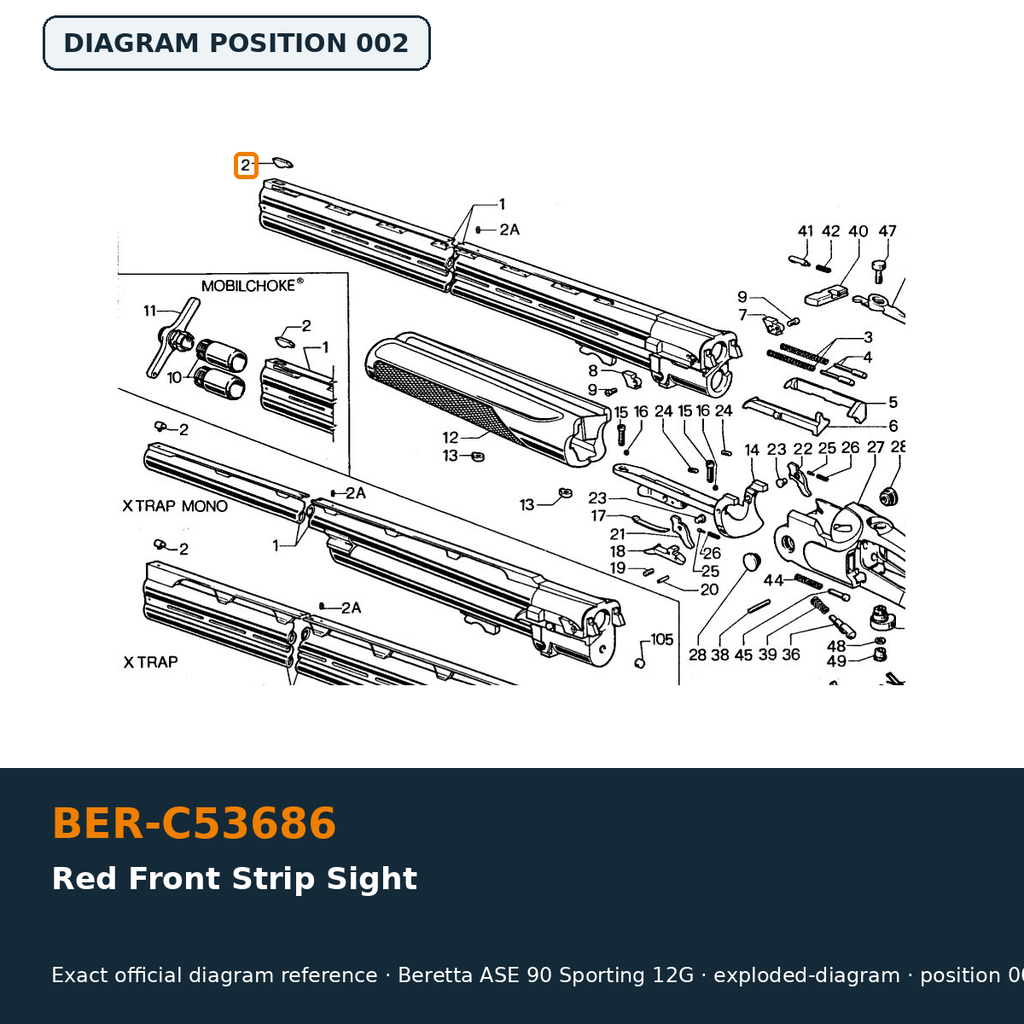 Beretta Red Front Strip Sight