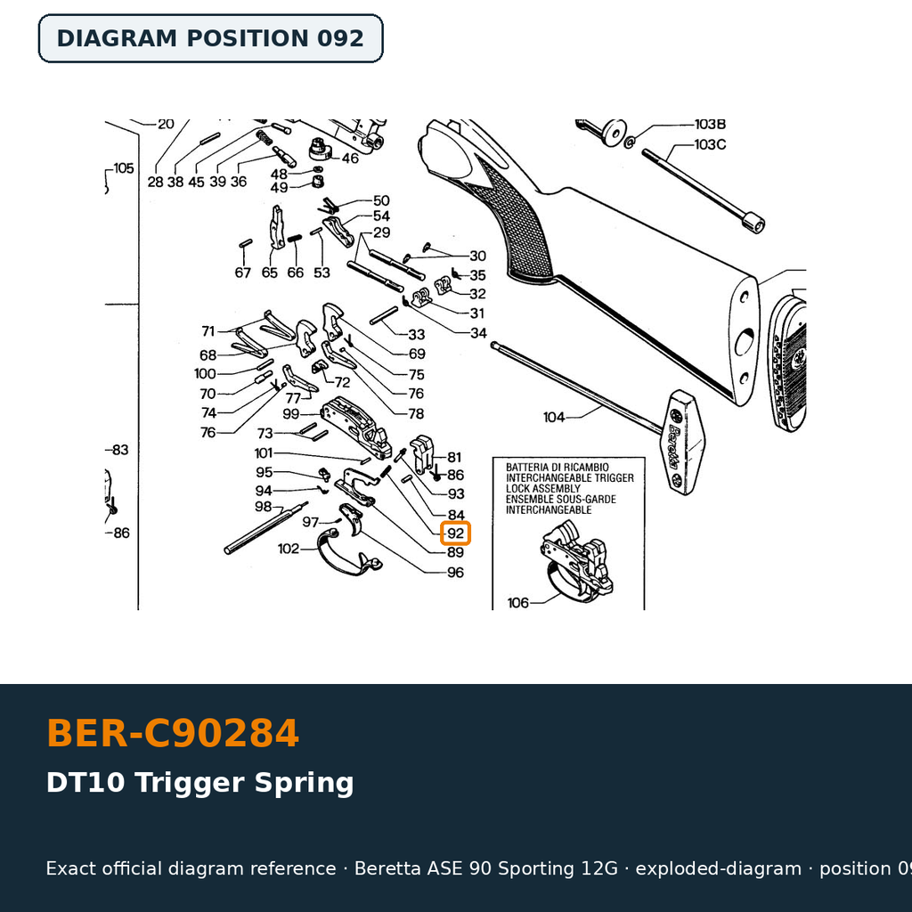 Beretta DT10 Trigger Spring