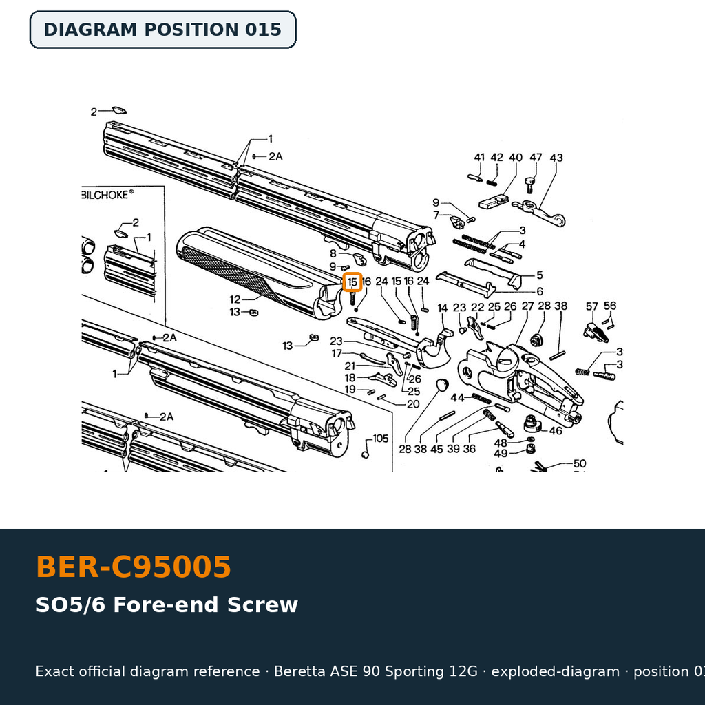 Beretta SO5/6 Fore-end Screw