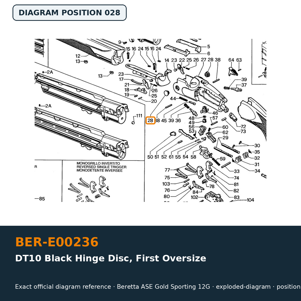 Beretta DT10 Black Hinge Disc, First Oversize