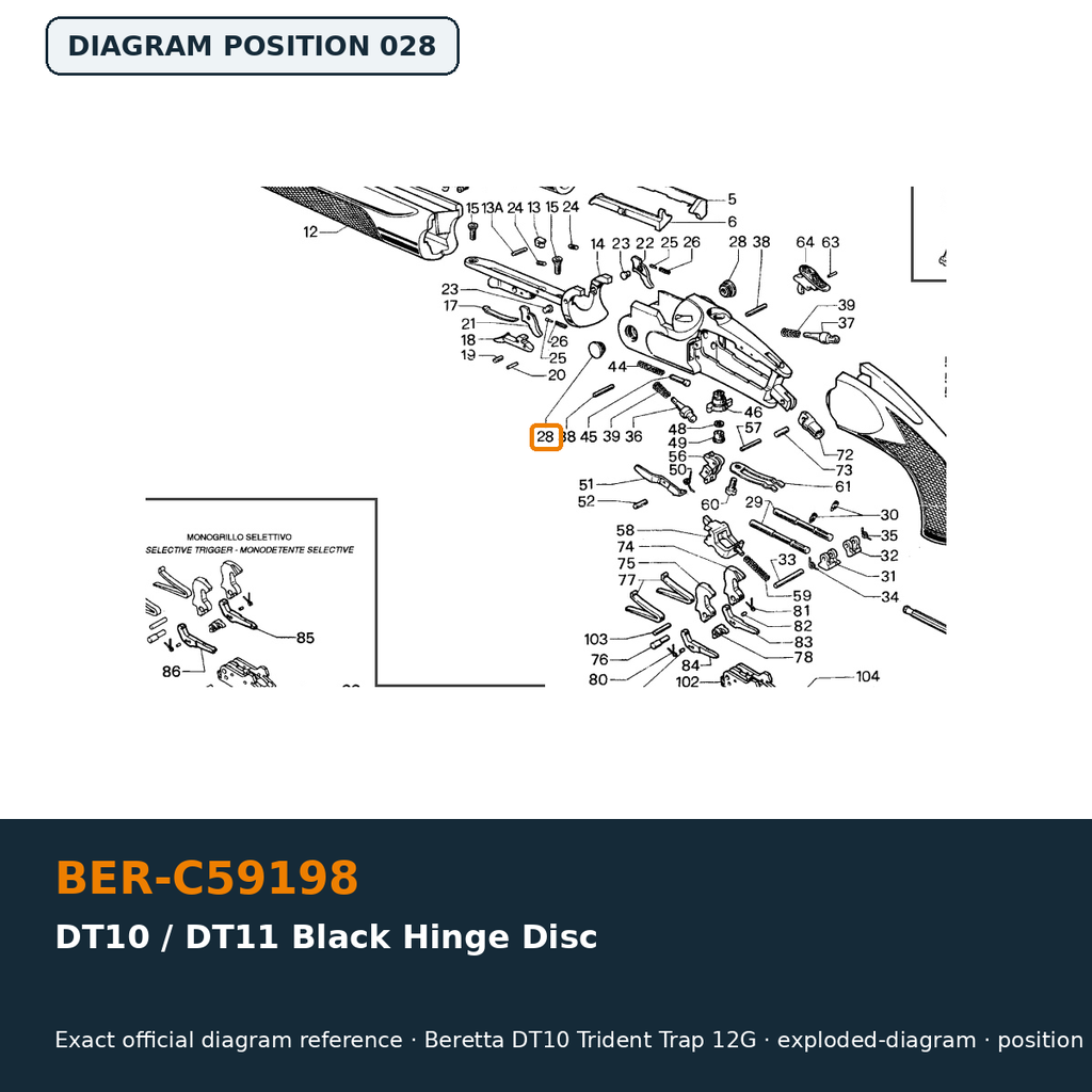 Beretta DT10 / DT11 Black Hinge Disc