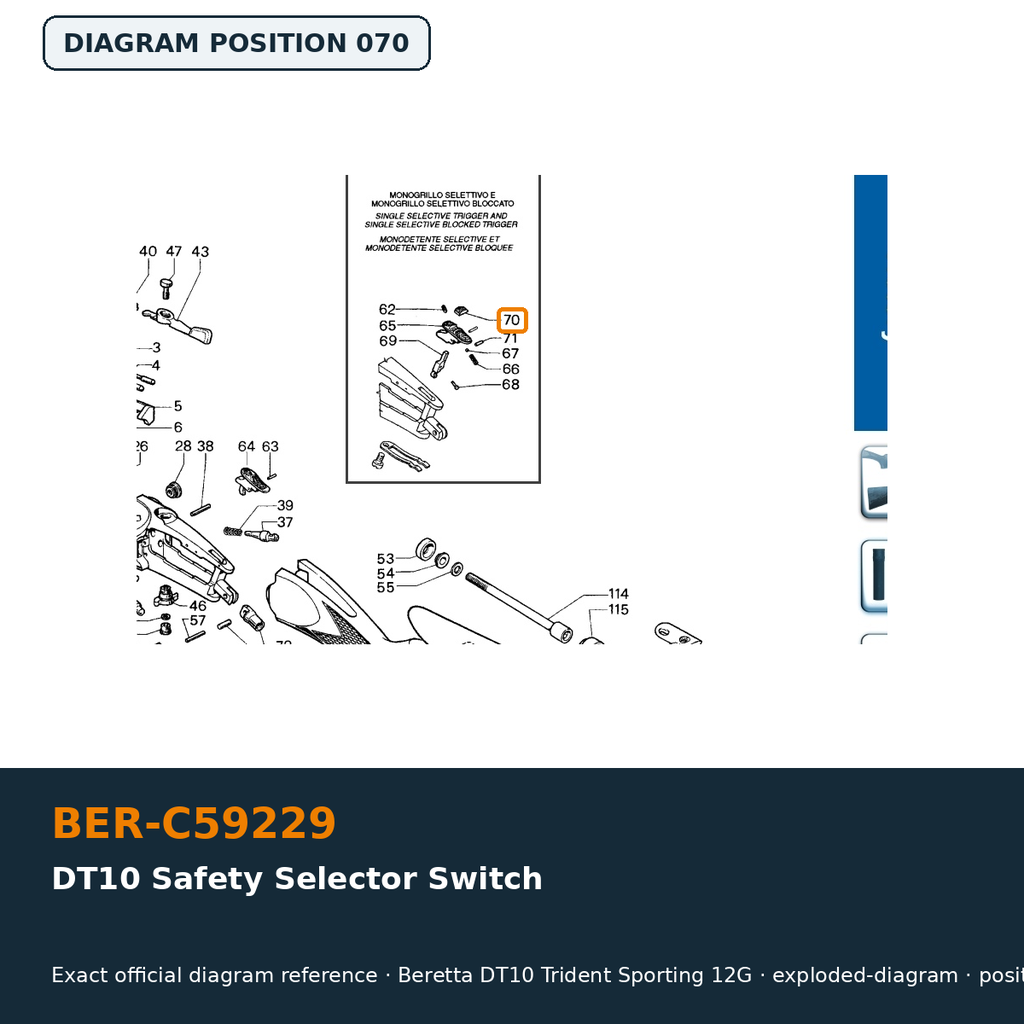 Beretta DT10 Safety Selector Switch