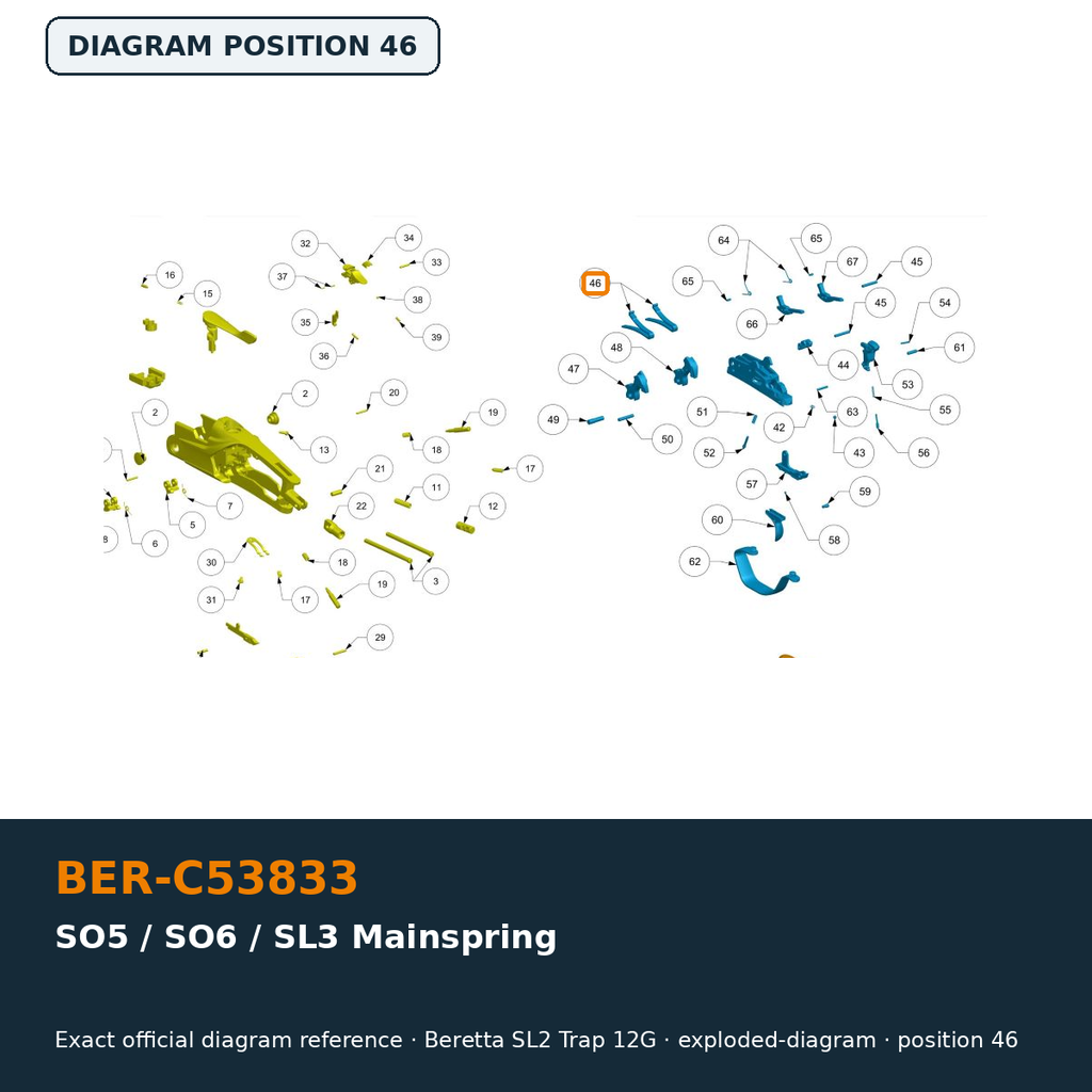 Beretta SO5 / SO6 / SL3 Mainspring