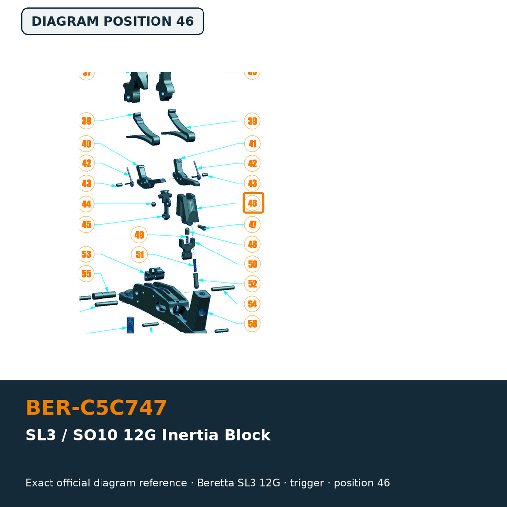 Beretta SL3 / SO10 12G Inertia Block
