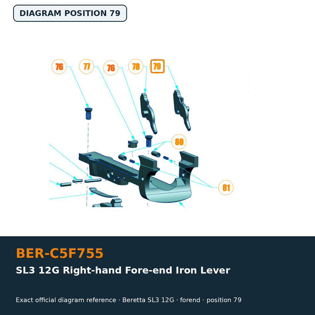 Beretta SL3 12G Right-hand Fore-end Iron Lever