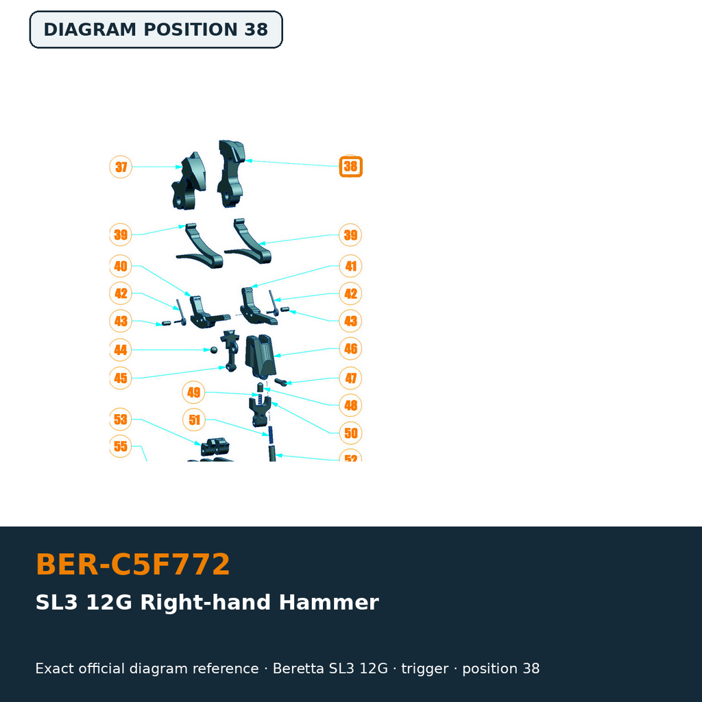 Beretta SL3 12G Right-hand Hammer