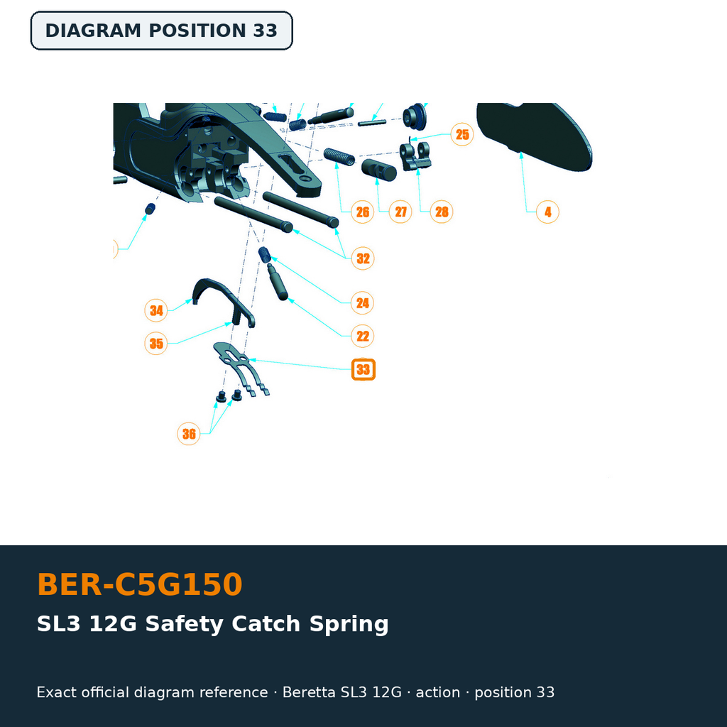 Beretta SL3 12G Safety Catch Spring