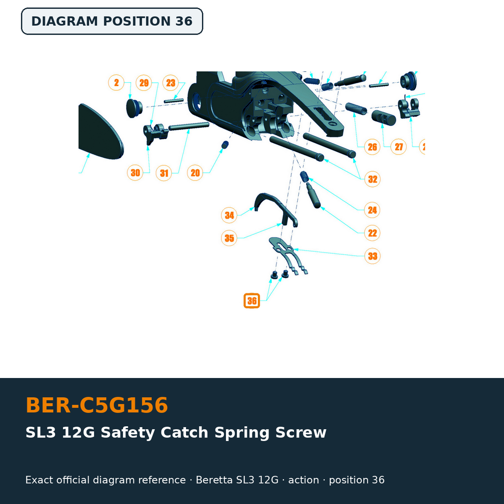 Beretta SL3 12G Safety Catch Spring Screw