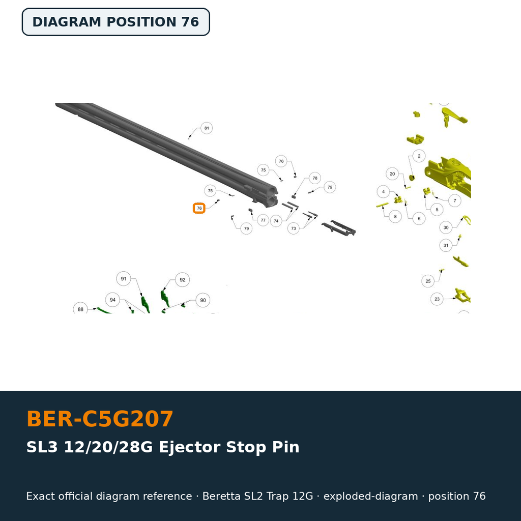 Beretta SL3 12/20/28G Ejector Stop Pin