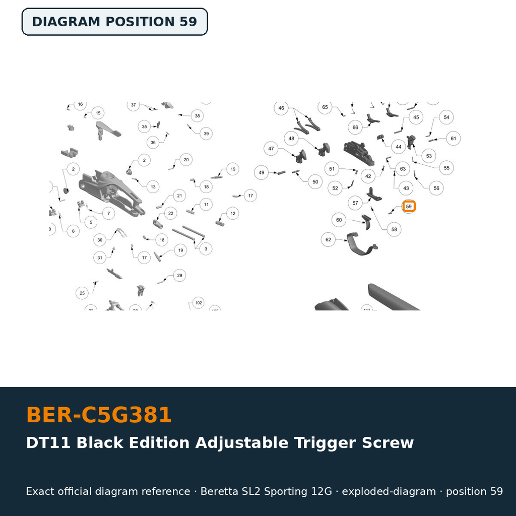 Beretta DT11 Black Edition Adjustable Trigger Screw