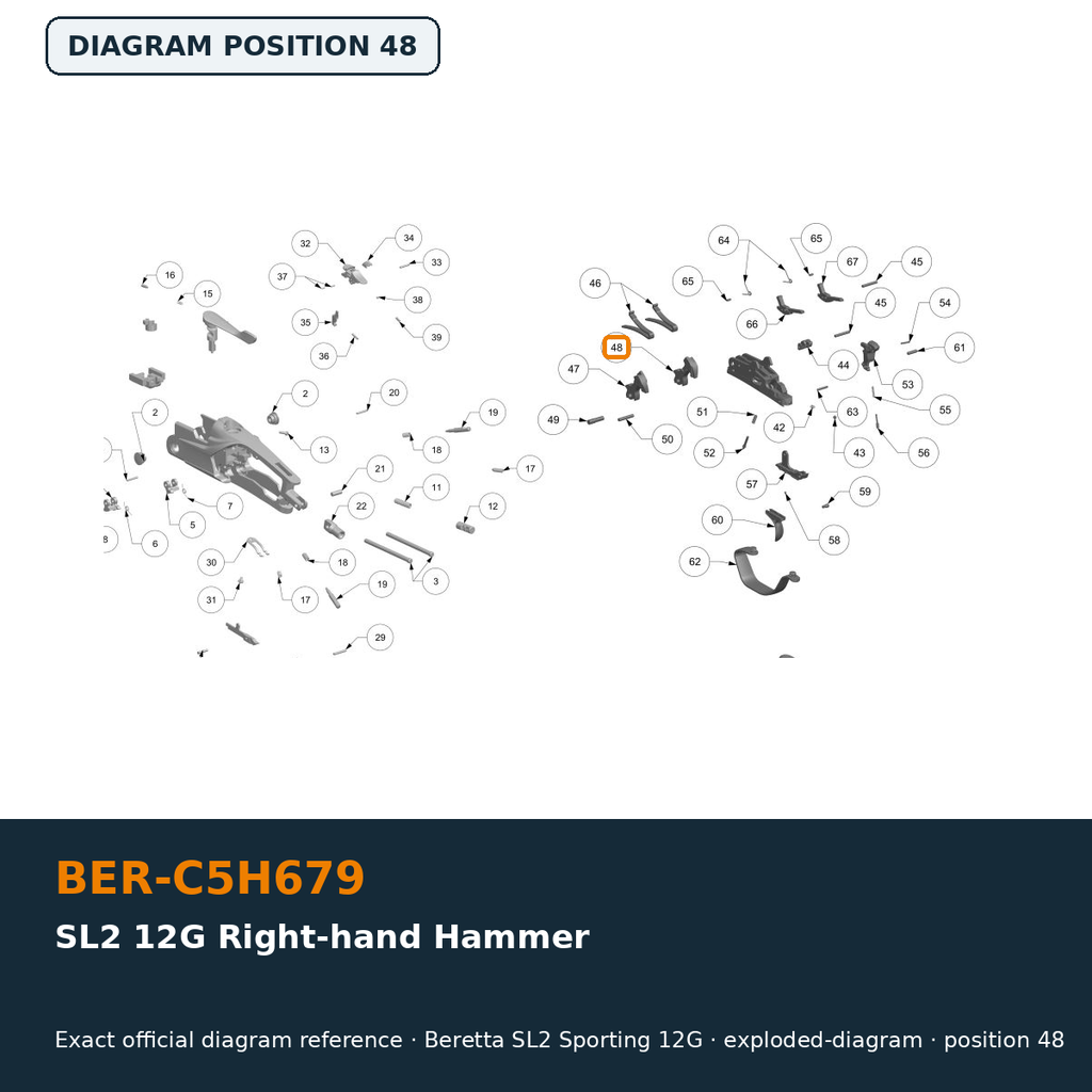 Beretta SL2 12G Right-hand Hammer