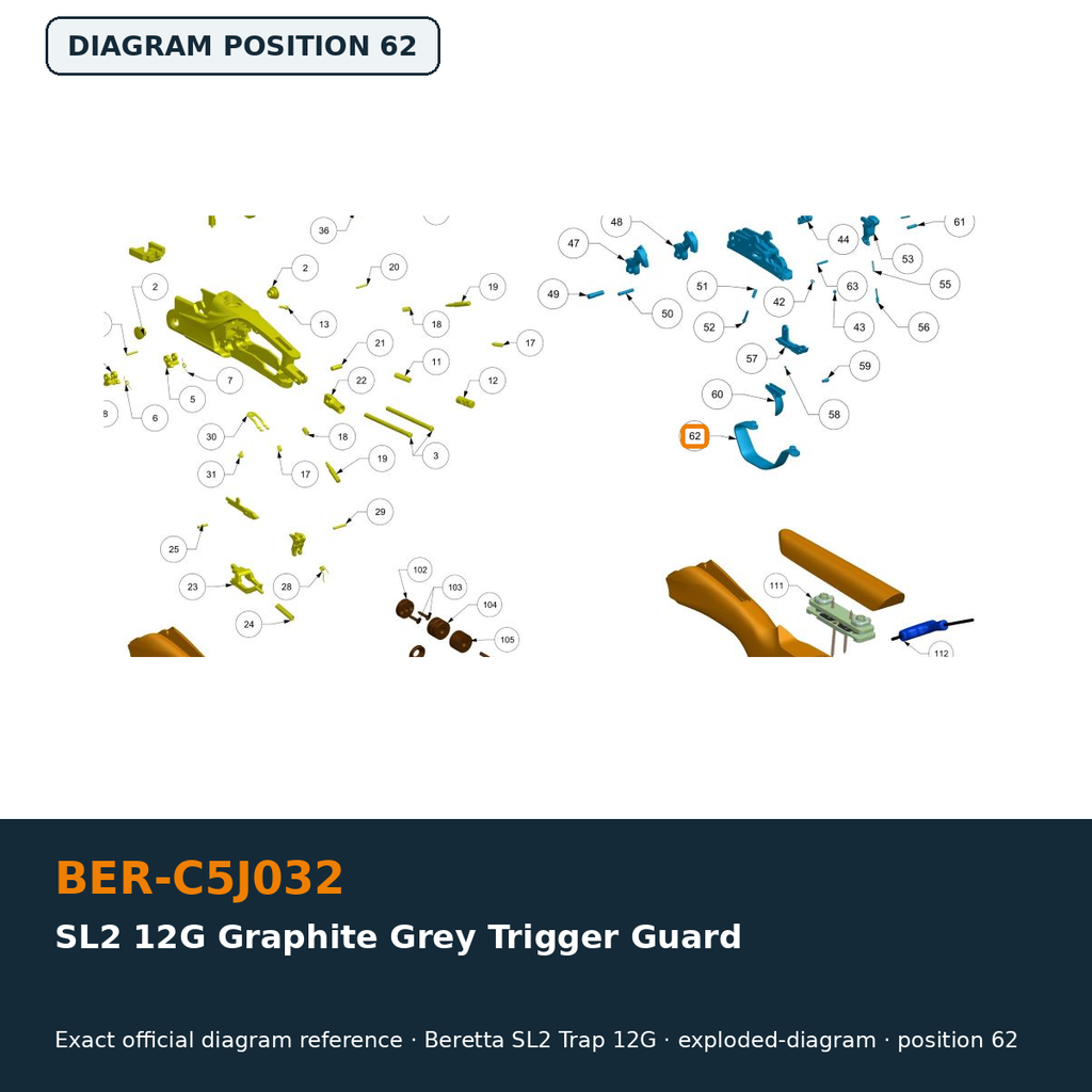Beretta SL2 12G Graphite Grey Trigger Guard