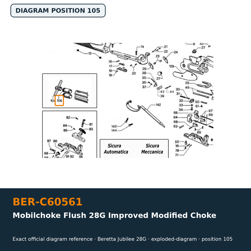 Beretta Mobilchoke Flush 28G Improved Modified Choke