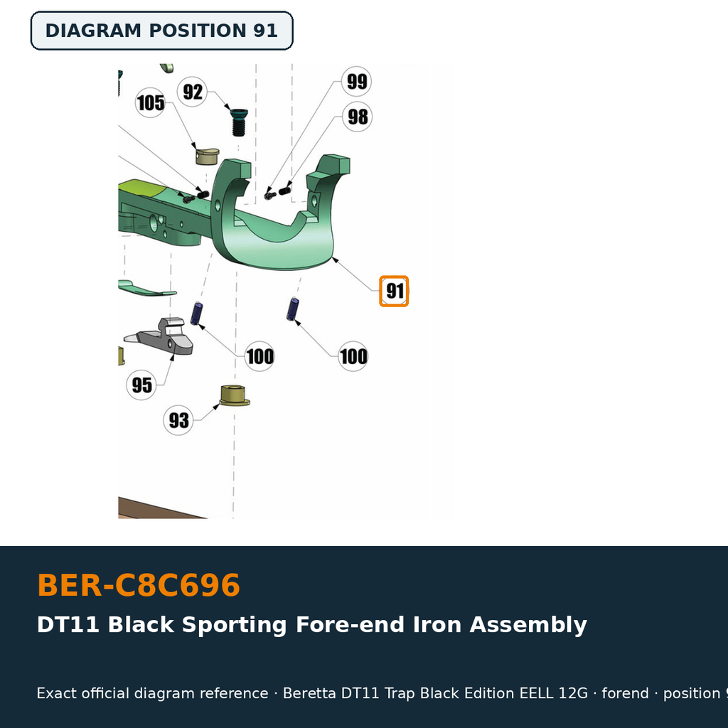 Beretta DT11 Black Sporting Fore-end Iron Assembly
