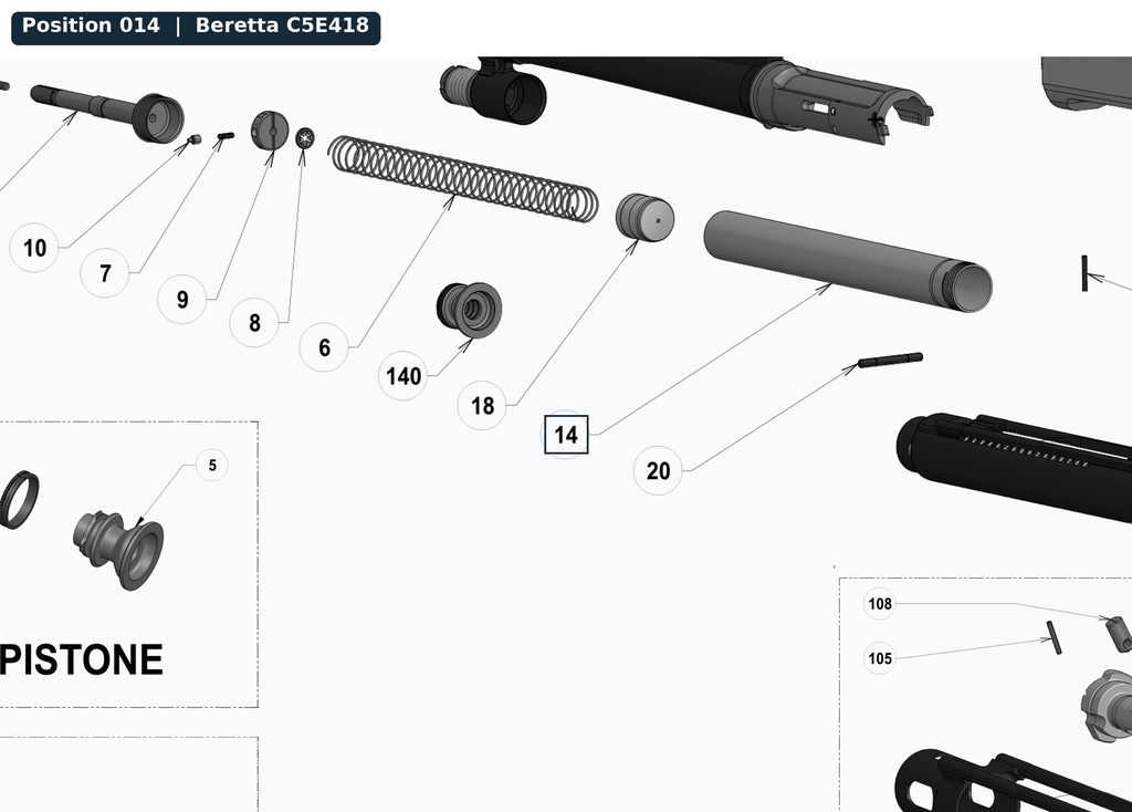 Beretta A400 Magazine Tube Uncrimped