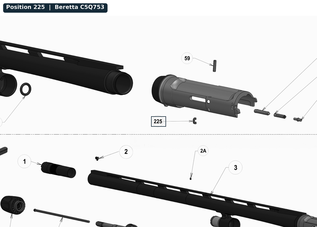 Beretta AX800 Extractor Retaining Part