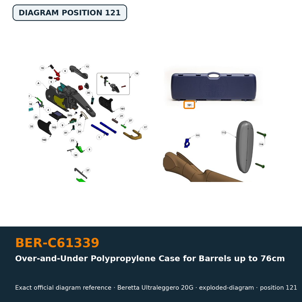 Beretta Over-and-Under Polypropylene Case for Barrels up to 76cm