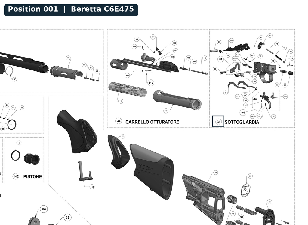 Beretta Choke - O/C.HP Extension 20mm 20G Black Cyl