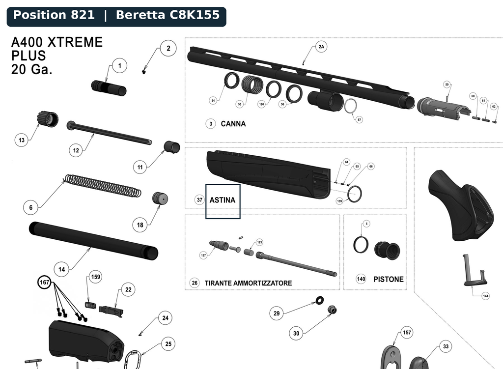 Beretta A400 Xtreme Plus Forend 20GA MAX7