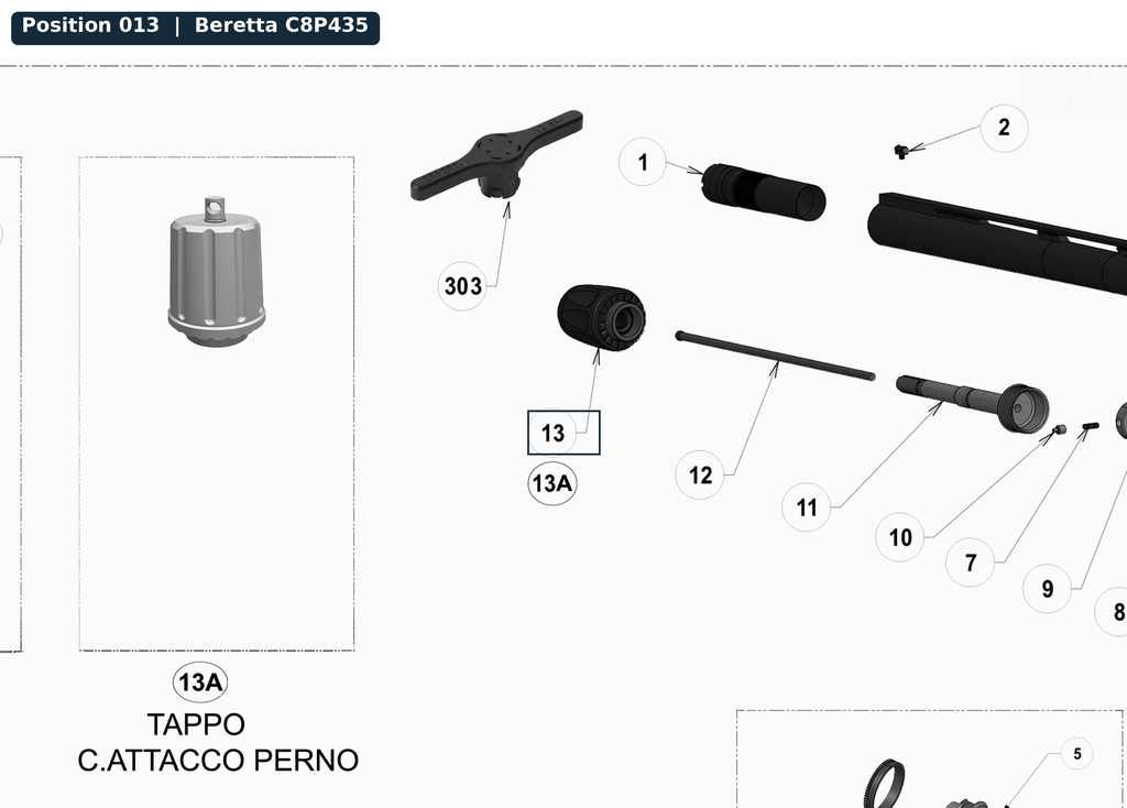 Beretta A400L Forend Nut Balance 12G