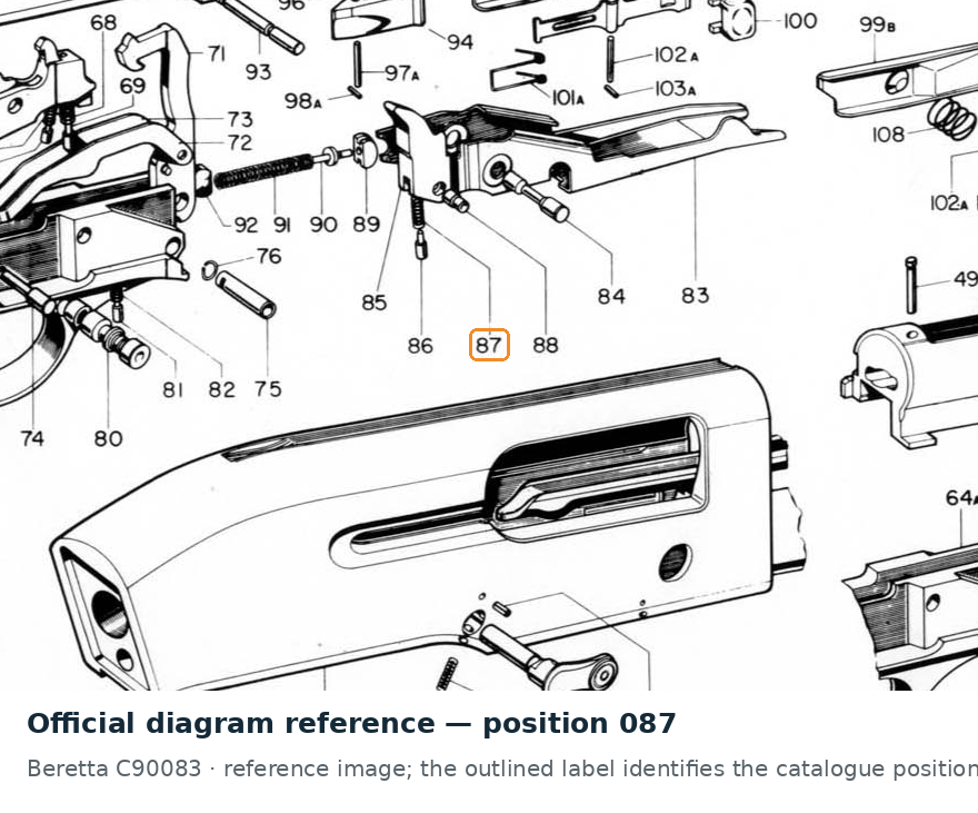 Beretta 391 Carrier Lever Spring