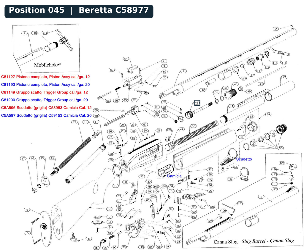 Beretta 391 12G Mag Tube Cap