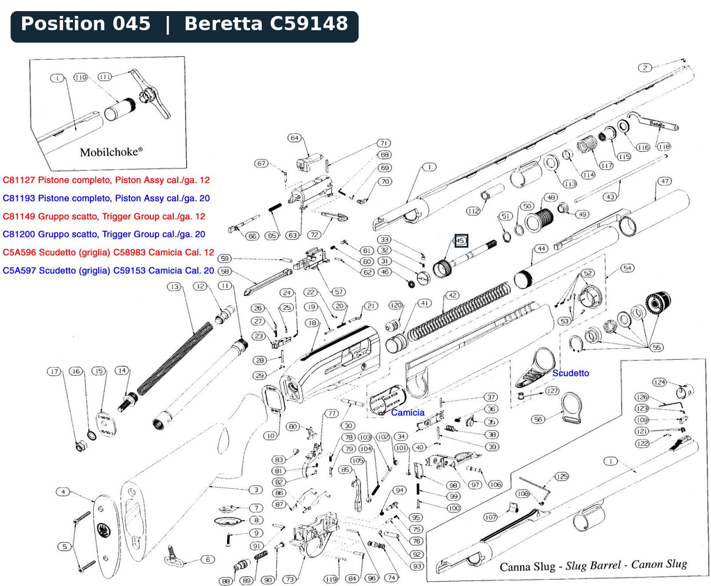 Beretta 391 20G Mag Tube Cap