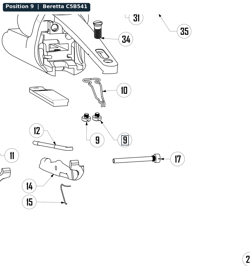 Beretta 486-SAFE Spring Screw